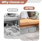 4-Pack Underbed Storage Containers with Clear PVC Lid(31.8×16×5.9in) | Foldable Under Couch Storage Bins, Closet Organizers Bags for Toy, Stuffed Animals, Dolls, Books, Clothes, Shoes & Blankets - Image 6