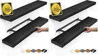 BAYKA Black Floating Shelves 22.5in, Set of 2, Wall Mounted for Wall Decor (Pack of 2) by Bayka