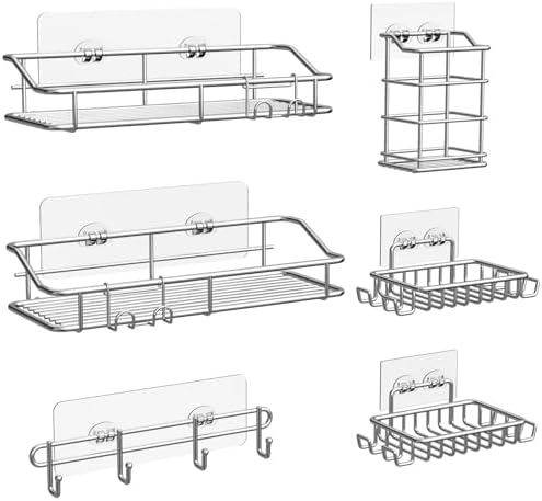 Nieifi Shower Caddy Adhesive, Shower Shelves, Shampoo Holder for Bathroom by Nieifi