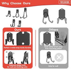 WALMANN Garage Storage Hooks, Wall Mount Utility Hooks for Tools, Black - Image 3