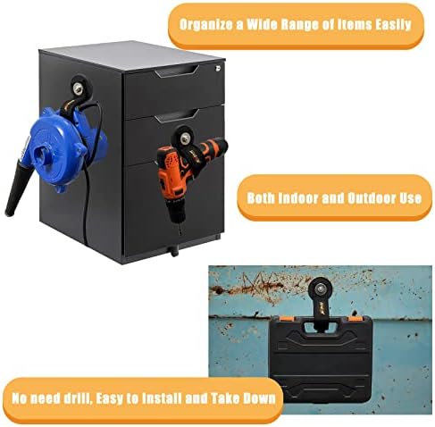 Heavy Duty Magnetic Hook, Magnetic Tool Holder, Magnetic Garage Hooks, Extension Cord Strap for Cable, Rope, Wire Storage in Garage,Workshop,RV,Pick-up(Dia.1.69" Magnet * 4Pcs) - Image 7