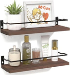 RICHER HOUSE Floating Shelves Bathroom, Small Wall Shelf Over Toilet 2 Set by RicherHouse