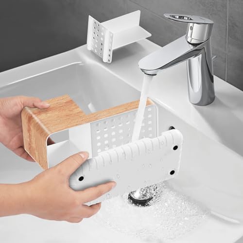 Toothbrush Holders for Bathrooms Countertop Organizer (Wood Grain) - Image 5