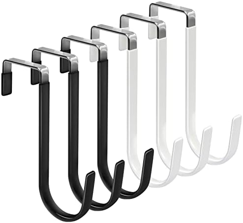 FYY Over the Door Hooks, Single-Hanger 6 Pack, Fits Doors 1 3/8" Mix by FYY