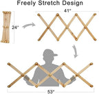 SKOLOO Hat Rack for Wall with 11 Hooks, 24 inch Solid Wooden, Modern, Huge Coat Rack Wall Mount for Coats, Hats, Bags, Cowboy Caps, Baseball Caps, Natural on White - Image 2