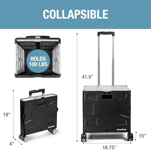 Wheeled Trolley Crate - 55L (4 Wheels) - Black/Cream [Cool Gray 1C] (1PK) - Image 2