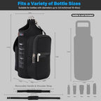 icolor Magnetic Gym Bag Water Bottle Carrier Holder with Phone Pockets & Shoulder Strap,Gym Magnetic Bag 5 Built-in Magnets Gym Accessories Organizer Sling Bottle Bag Pouch Sleeve - Image 3