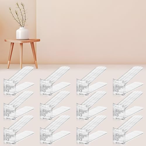 FENRUNXU Shoe Slots Organizer for Closet,12PACK Shoe Stacker Shoe Rack Organizer for Closet Space Saver Storage Shoe Holder Organization(Transparent) by FENRUNXU