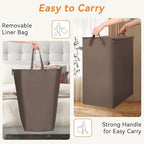 Chrislley Double Laundry Hamper with Lid, 140L Laundry Basket 2 Section - Image 6
