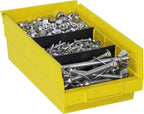 Akro-Mils 30130 Heavy Duty Plastic Shelf Bins, 12"x 6.5"x 4", Yellow, 12-Pk - Image 5