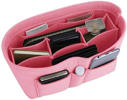 ZTUJO Purse Organizer Insert, Felt Bag Organizer For Handbag Purse Organizer,13 Colors, 6 Size (Large, Light Pink) - Image 6