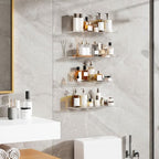 Dooiclear 6 Pack Floating Shelves for Wall, 15" Clear Floating Wall Shelf - Image 2