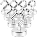 Neosmuk Magnetic Hooks Steel Tube Design for Cruise,32lb+ Silver,10 Pack by Neosmuk