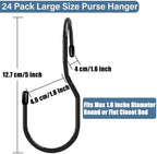 24-Pack Purse Hangers for Closet, Large 5-inch Twist Design Hooks for Bags, Purses, Handbags, Belts, Scarves, Hats - Image 2