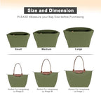 LOUKAYCCI Felt Purse Organizer Insert for Longchamp Le Pliage M Handbag Insert (Forest Green, Medium) - Image 4