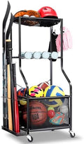 EXTCCT Garage Sports Equipment Organizer, Rolling Ball Storage Cart by EXTCCT