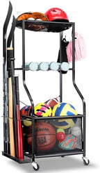 EXTCCT Garage Sports Equipment Organizer, Rolling Ball Storage Cart by EXTCCT