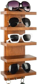 Sunglasses Organizer, Wall Mount Wood Sunglass Holder Rack by Unknown