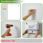 DRASTAR Mail Organizer Wall Mounted, Wooden Mail & Key Holder for Wall, Hanging Mail Organizer, Retro White Mail Basket for Home Office - Image 6