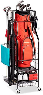 FHXZH Golf Bag Storage Garage Organizer - Golf Bag Stand with Wheels by FHXZH