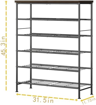 SUOERNUO 6 Tier Shoe Rack Organizer for Closet Shoe Storage for Entryway - Image 6