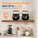 BAYKA Walnut-Like Floating Shelves 22.5in, 2 Pack, Wall Mounted Wall Decor - Image 5