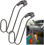 Metal Car Hooks for Purses and Bags - Large Hooks Won't Slip Off or Rattle by HighRoad