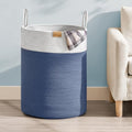 Nunsino Laundry Hamper 95L,Large Laundry Basket for Clothes,Decorative Storage Basket for Blankets,Cotton Rope Woven basket for bedroom,Navy Blue by Nunsino