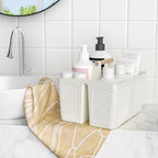 Shower Caddy Portable and Cleaning Caddy Organizer for Bathroom, Kitchen,Toiletries Storage, Caddy organizer with handle, Rust-Resistant, Durable Material(Milky White, 9.36"L×7.73"W×7.24"H) - Image 2