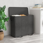 Lifewit Triple Laundry Hamper with Lid, Removable Laundry Bags, Black - Image 2