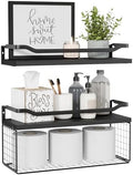 WOPITUES Bathroom Shelves Over Toilet with Protective Metal Guardrail by WOPITUESOfficial