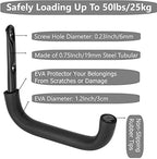 6 Pack Heavy Duty Garage Storage Ladders Hooks, 10 Inch Wall Mount Storage Garage Hangers for Bikes, Garden Tools, Chair, Hose - Image 3