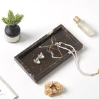 Natural Small Marble Vanity Tray, Stone Organizer for Bathroom & Kitchen - Image 6