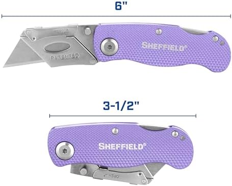 Sheffield Lock Back Utility Knife 3 Pack with 10 Utility Knife Blades - Image 7