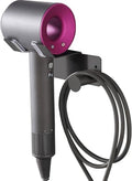 Hair Dryer Holder, Hair Dryer Holder Wall Mounted, Self Adhesive Blow Dryer Holder, Stainless Steel Hair Dryer Stand, Hairdryer Holder for Bathroom Black BANJEKT by BANJEKT