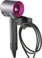 Hair Dryer Holder, Hair Dryer Holder Wall Mounted, Self Adhesive Blow Dryer Holder, Stainless Steel Hair Dryer Stand, Hairdryer Holder for Bathroom Black BANJEKT by BANJEKT