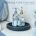 EOSAHR Non-Skid Lazy Susan Organizer, Rotating Tray for Table Top, Blue - Image 2