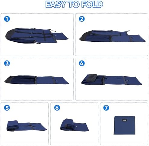 BALEINE 2PK 120L Laundry Bag Backpack, 900D Oxford Fabric Large Travel Laundry Bags with Shoulder Straps and 2 Mesh Pockets for College Dorm, Apartment, Laundromat (Navy, 120L) - Image 7