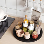 VERTORGAN Lazy Susan Bamboo Organizer for Kitchen,Cabinet,Large(Black) - Image 3