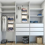 MAX Houser 4 Tier Shelf Hanging Closet Organizer, Space Saver,Closet Hanging Shelf with 2 Sturdy Hooks for Storage, Foldable (Beige) - Image 6