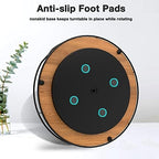 Lazy Susan Turntable Organizer for Cabinet Pantry Kitchen Countertop Refrigerator Cupboard, Pine Wood (Carbonized Black, 12“) - Image 3