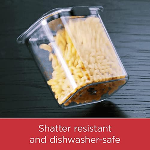 Rubbermaid Brilliance Plastic Food Storage Pantry Baking Set, 3 Containers with Lids (6 Pieces Total), BPA-Free, Clear - Image 6