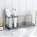 Toothbrush Holders Toothpaste Organizer Bathroom Accessories, Black by Heagoale