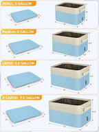 BALEINE 4 Pack Fabric Closet Storage Bins for Shelves, Linen Closet Organizers and Storage, Decorative Baskets for Organizing, Shelf, Clothes, Home, Office (Skyblue, 12"x8"x8") - Image 2