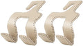 Car Headrest Hooks for Purses and Bags, Upgraded 2 in 1 Cars Back Seat Head Rest Hanger Vehicle Leather Organizer Storage Holder Hook Matching Cars Interior, 2-Pack, Beige by LANVRION
