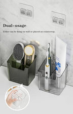 Lae Nuvole 2Pcs Storage Organizer Bins, Wall Mount Toothbrush Holder, Green - Image 3