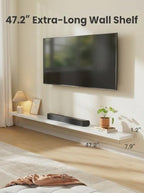 Amada 47.2" Floating Shelves for Wall Decor & Storage, Set of 3, White - Image 4