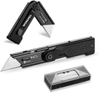 WORKPRO Folding Utility Knife, G10 Handle, Black by WORKPRO