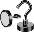 MIKEDE Black Magnetic Hooks Heavy Duty 30Lbs+ Strong Neodymium Magnets - Image 6