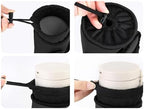Nuovoware Water Bottle Carrier Bag, 64oz Bottle Pouch Holder, Adjustable Shoulder Hand Strap 2 Pocket Sling Neoprene Sleeve Sports Accessories for Hiking Travelling Camping, BlackCoal - Image 7